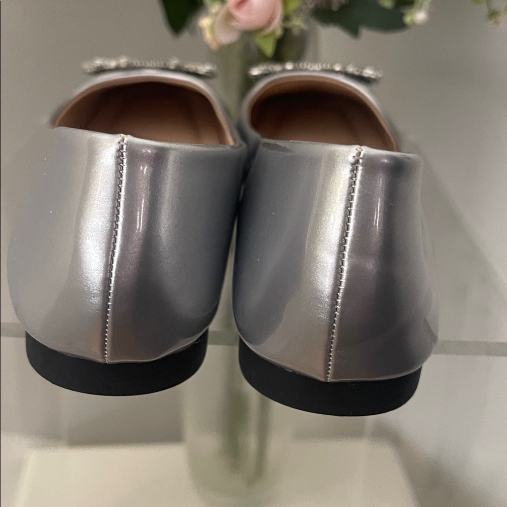 Silver and Rhinestone Flats - Picture 4 of 9
